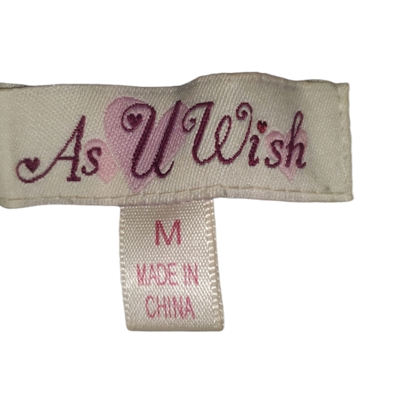 AS u Wish, party dress, black grey and white, size med, strapless - Picture 6 of 6